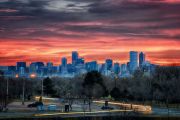 Denver Skyline Sunset