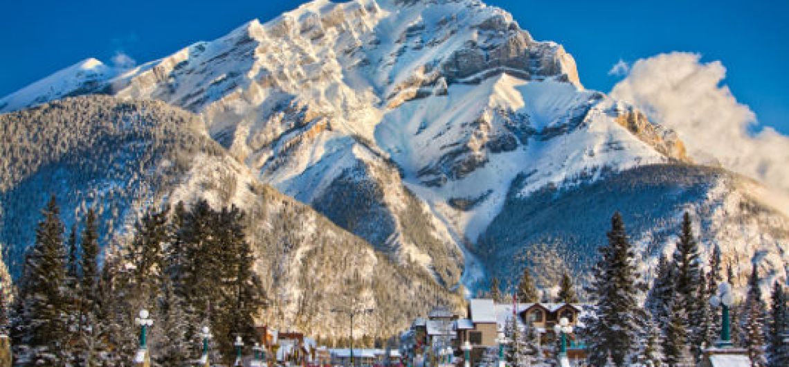 Banff Stadt Skifahren
